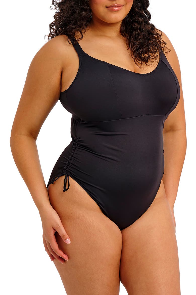 Plain Sailing Adjustable One-Piece Swimsuit, Alternate, color, BLACK