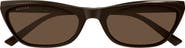 Gucci 56mm Polarized Gradient Geometric Cat Eye Sunglasses