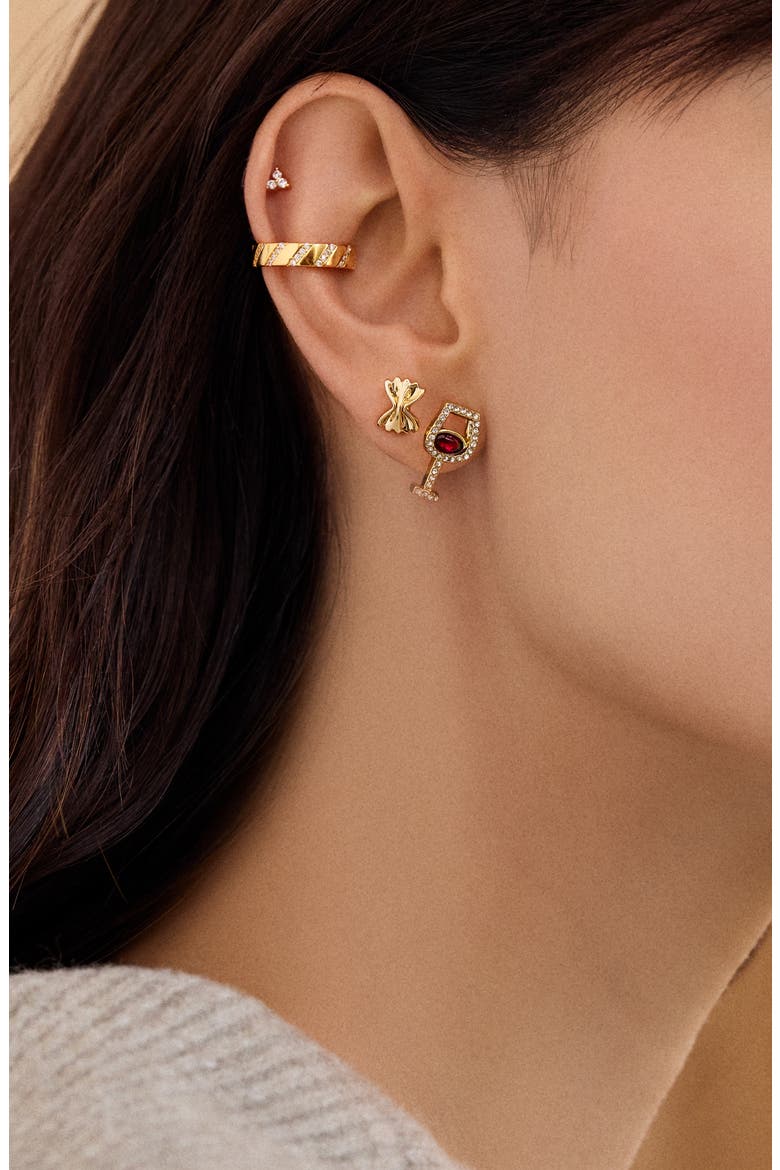Wine & Pasta Set of 2 Stud Earrings, Alternate, color, RED