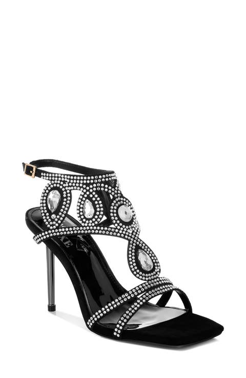 Fialka Crystal Embellished Stiletto Sandal (Women)
