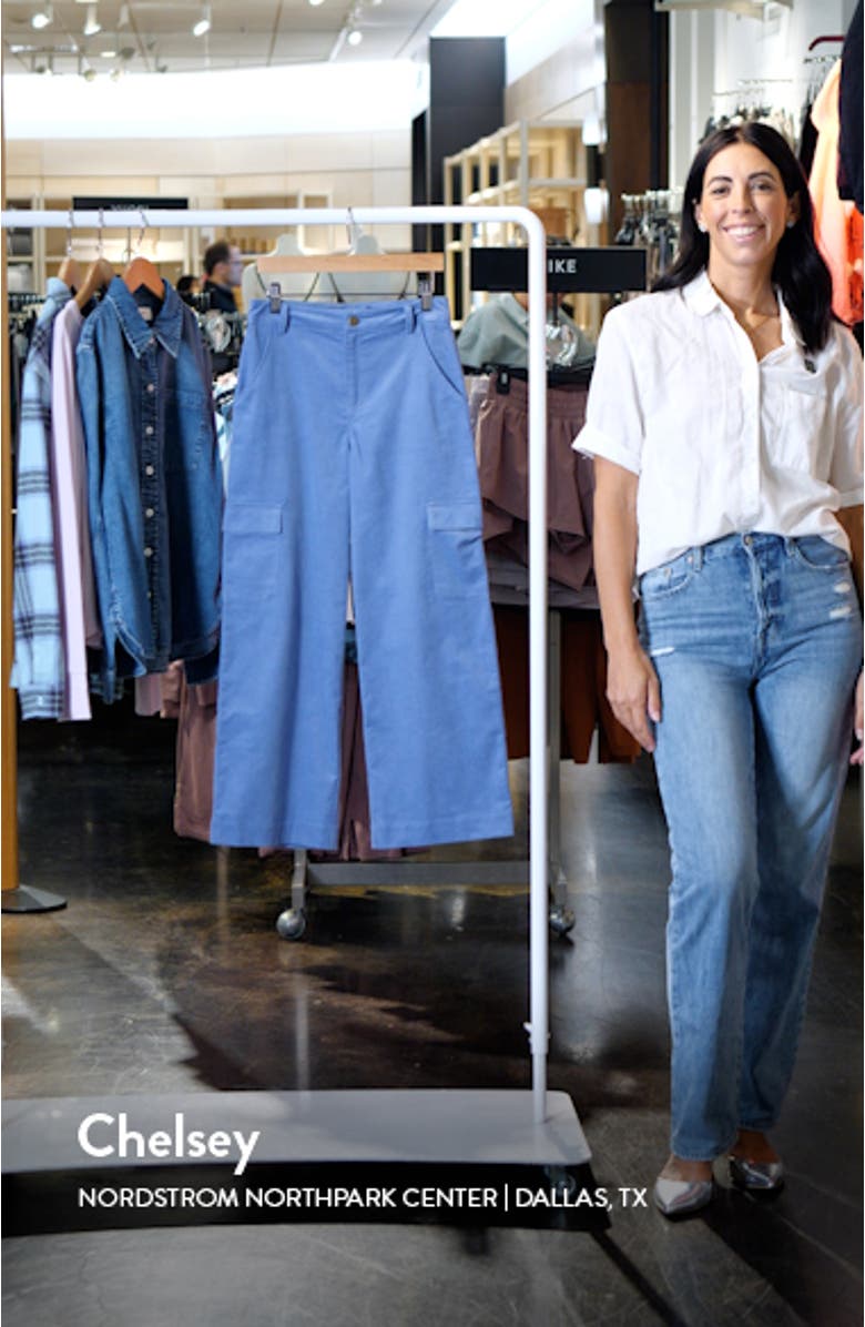 Kids' Wide Leg Corduroy Cargo Pants, sales video thumbnail