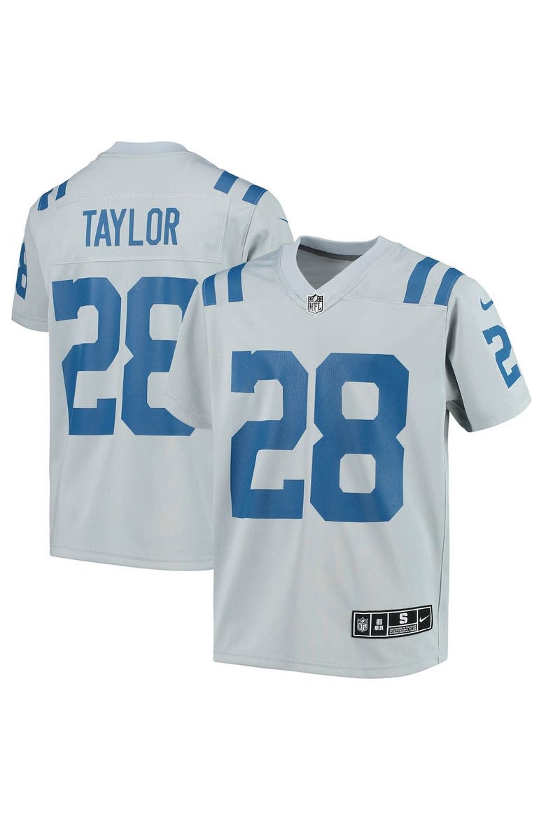 Youth Nike Jonathan Taylor Gray Indianapolis Colts Inverted Team Game Jersey, Main, color, Gray