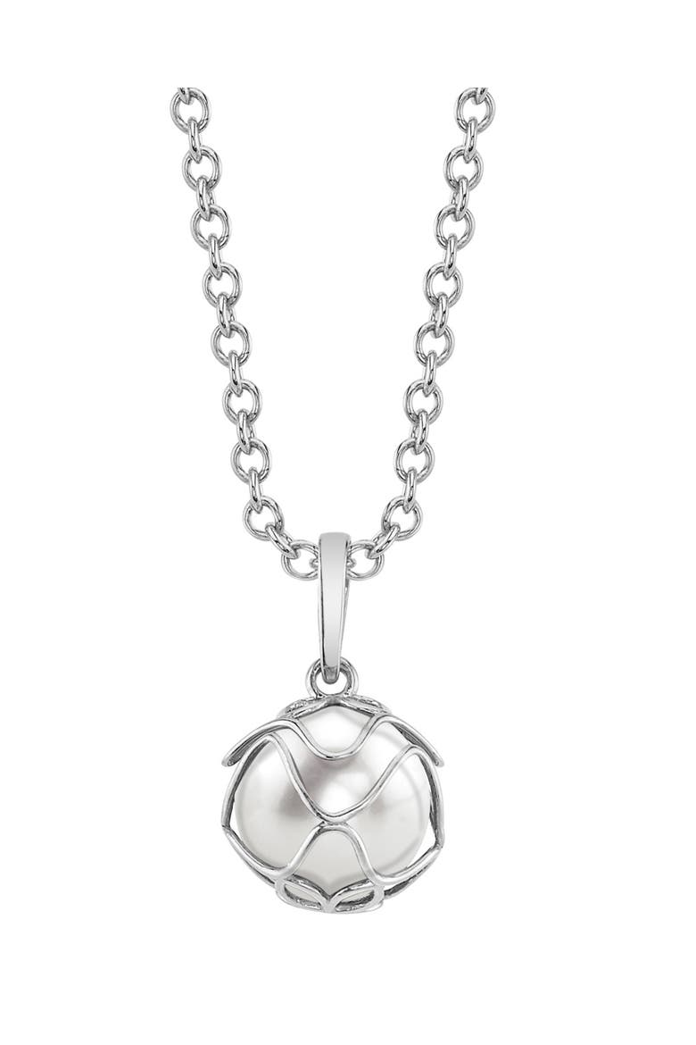 Freshwater Pearl Cora Pendant, Main, color, White Gold