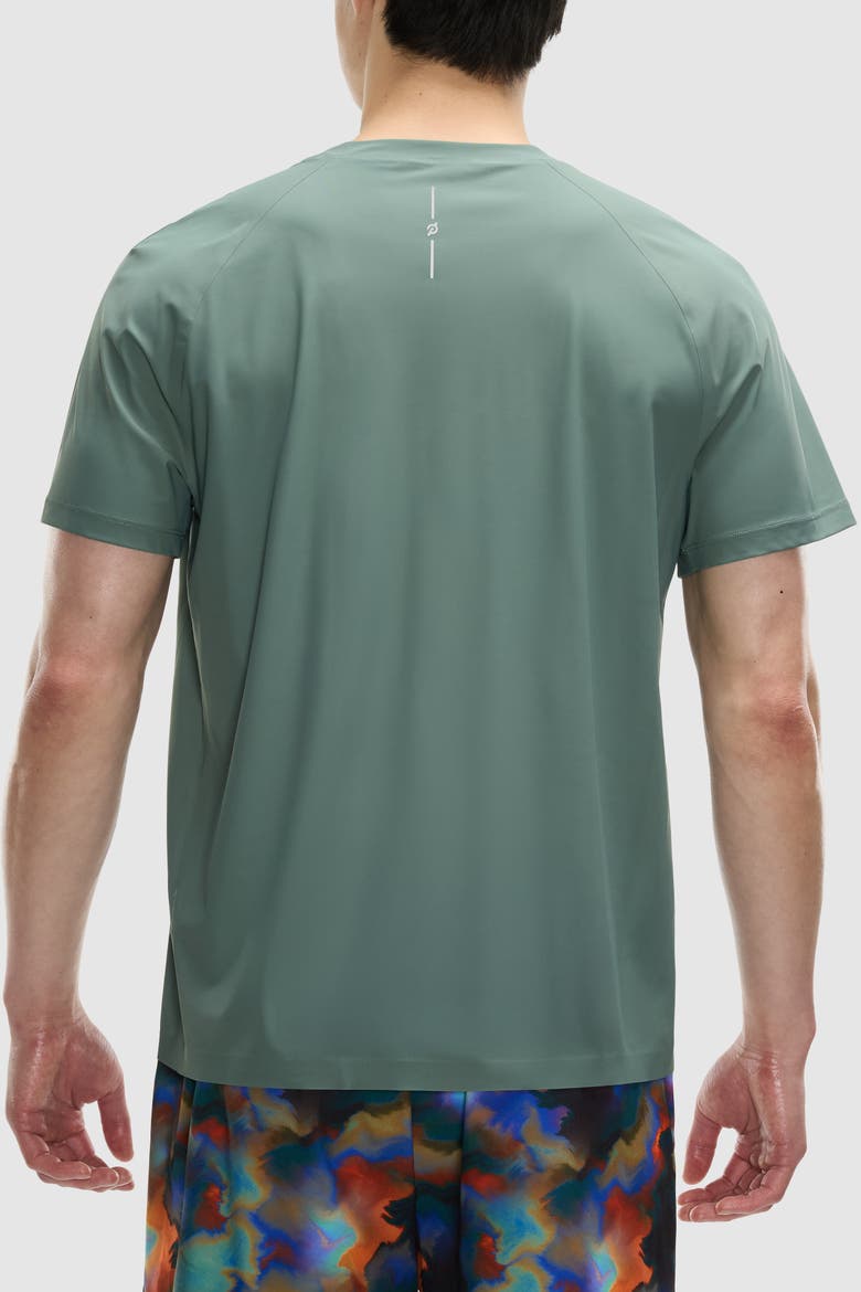 Run Interlock Stride Short Sleeve, Alternate, color, Soft Olive