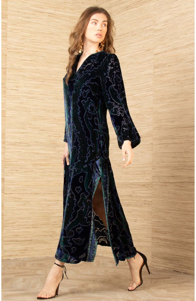 Hale Bob Emberlynn Velvet Dress, Alternate, color, Navy