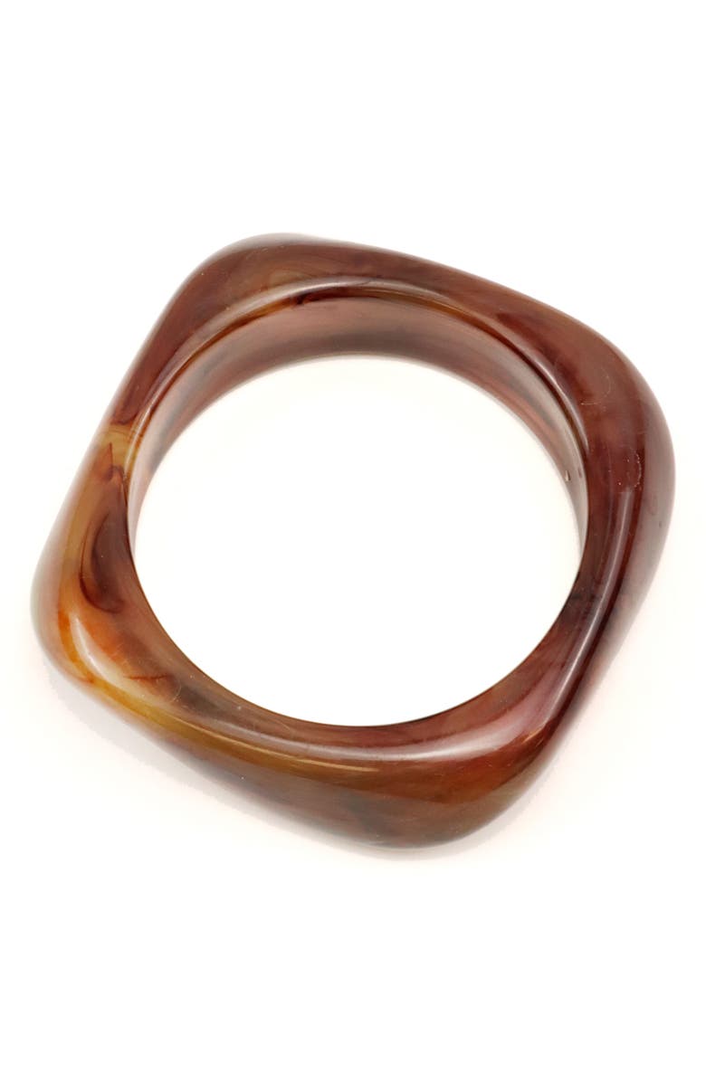 Panacea Resin Square Bangle Bracelet, Main, color, 