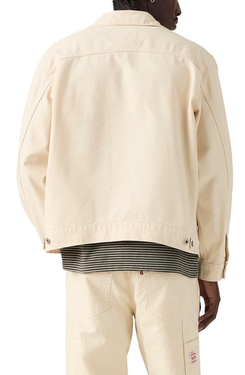 Levi's Sunrise Cotton Canvas Trucker Jacket, Alternate, color, Undyed Ecru Greige