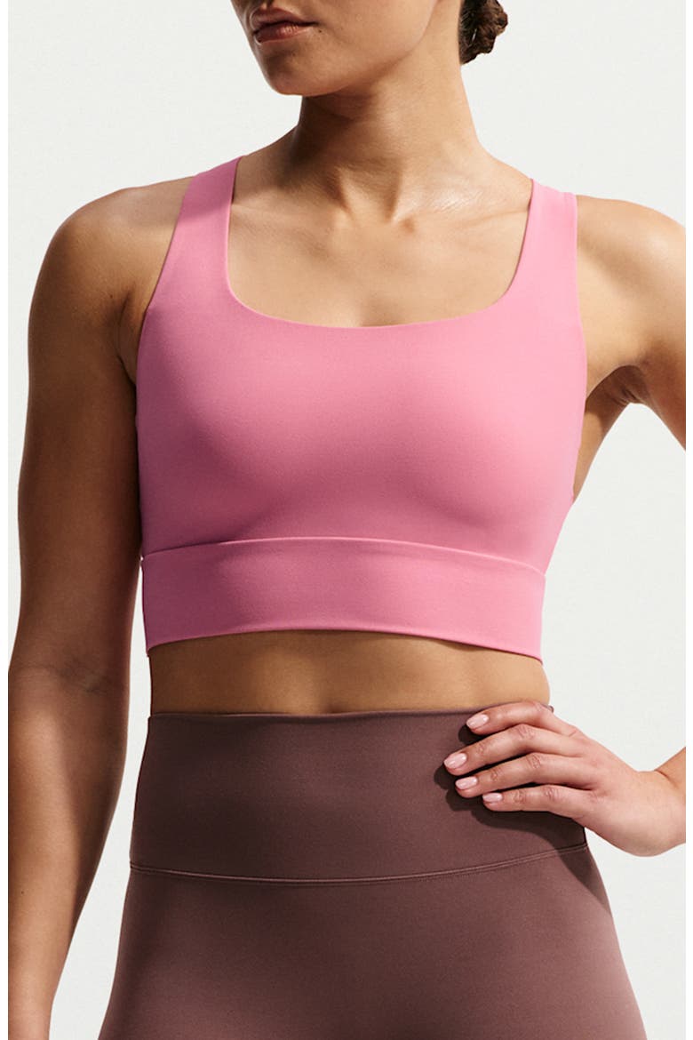 Zenvy Light-Support Sports Bra, Main, color, PEONY/ WHITE