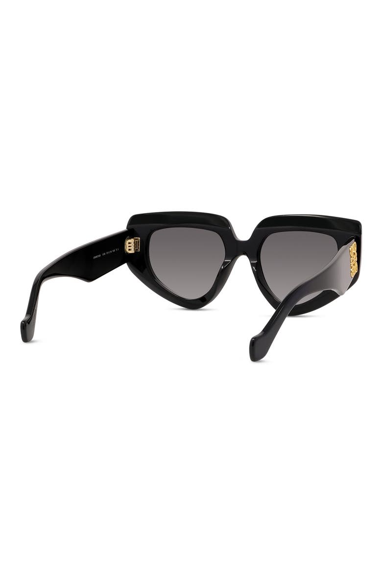 Anagram 51mm Geometric Sunglasses, Alternate, color, SBLK/SMKG