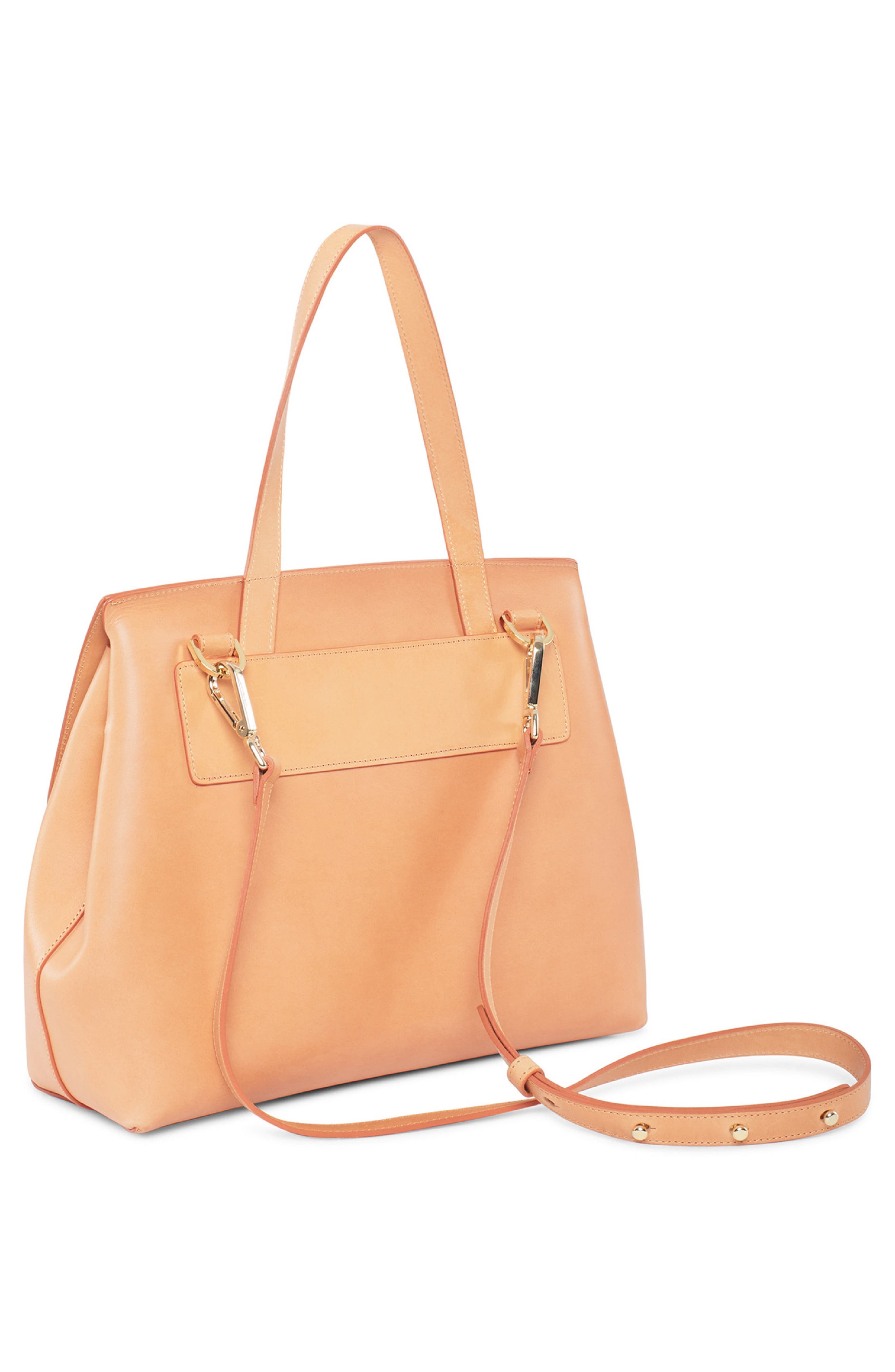 Mini Lady Leather Bag, Alternate, color, CAMMELLO/ ROSA