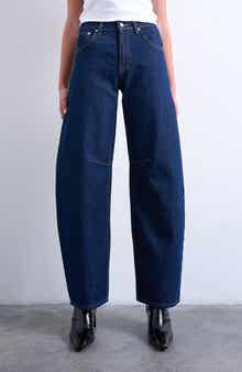 Topshop High Waist Barrel Jeans