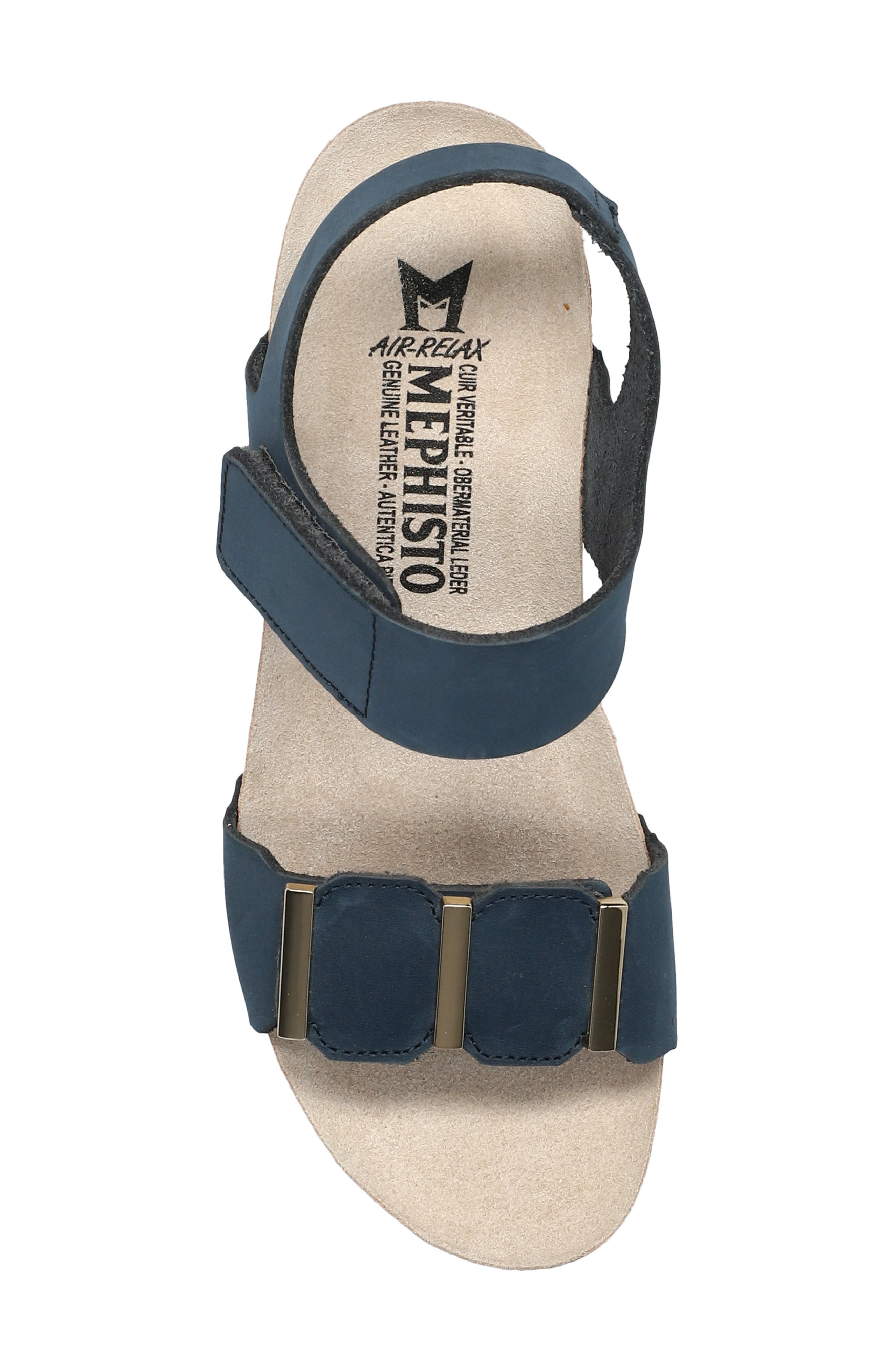 Mephisto Leonore Ankle Strap Sandal, Alternate, color, Navy