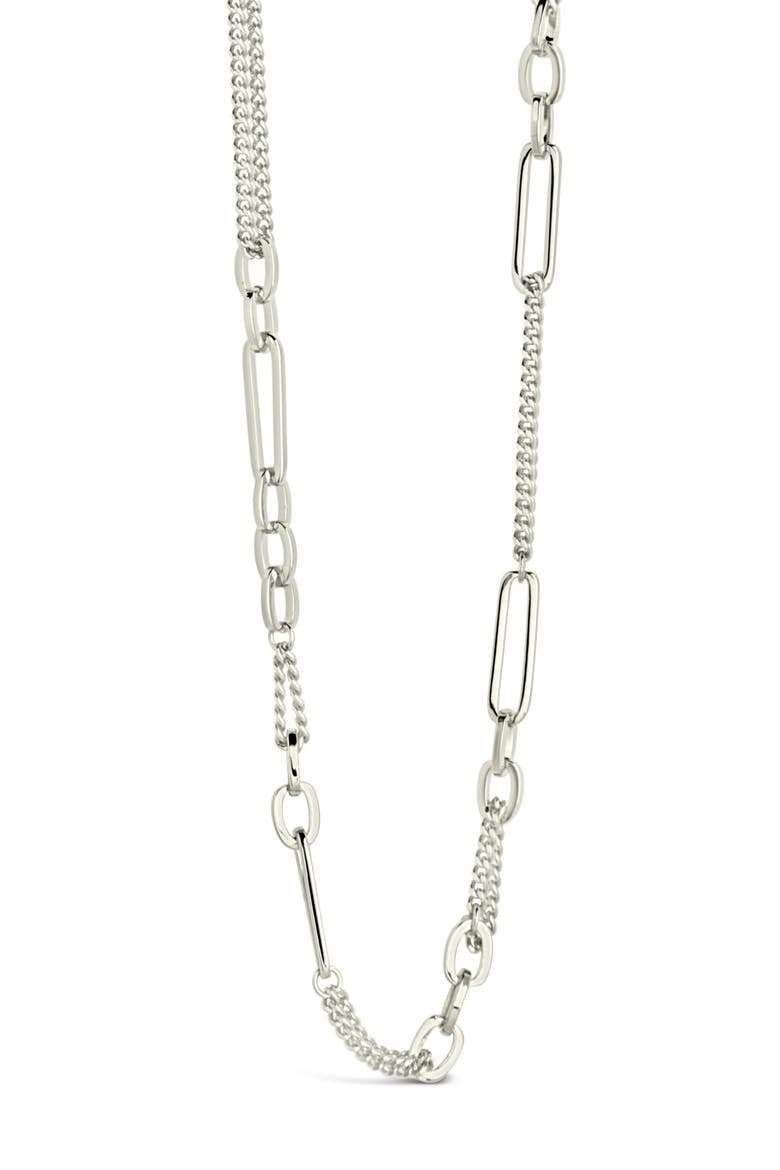 Rowena Chain Link Necklace, Main, color, SILVER