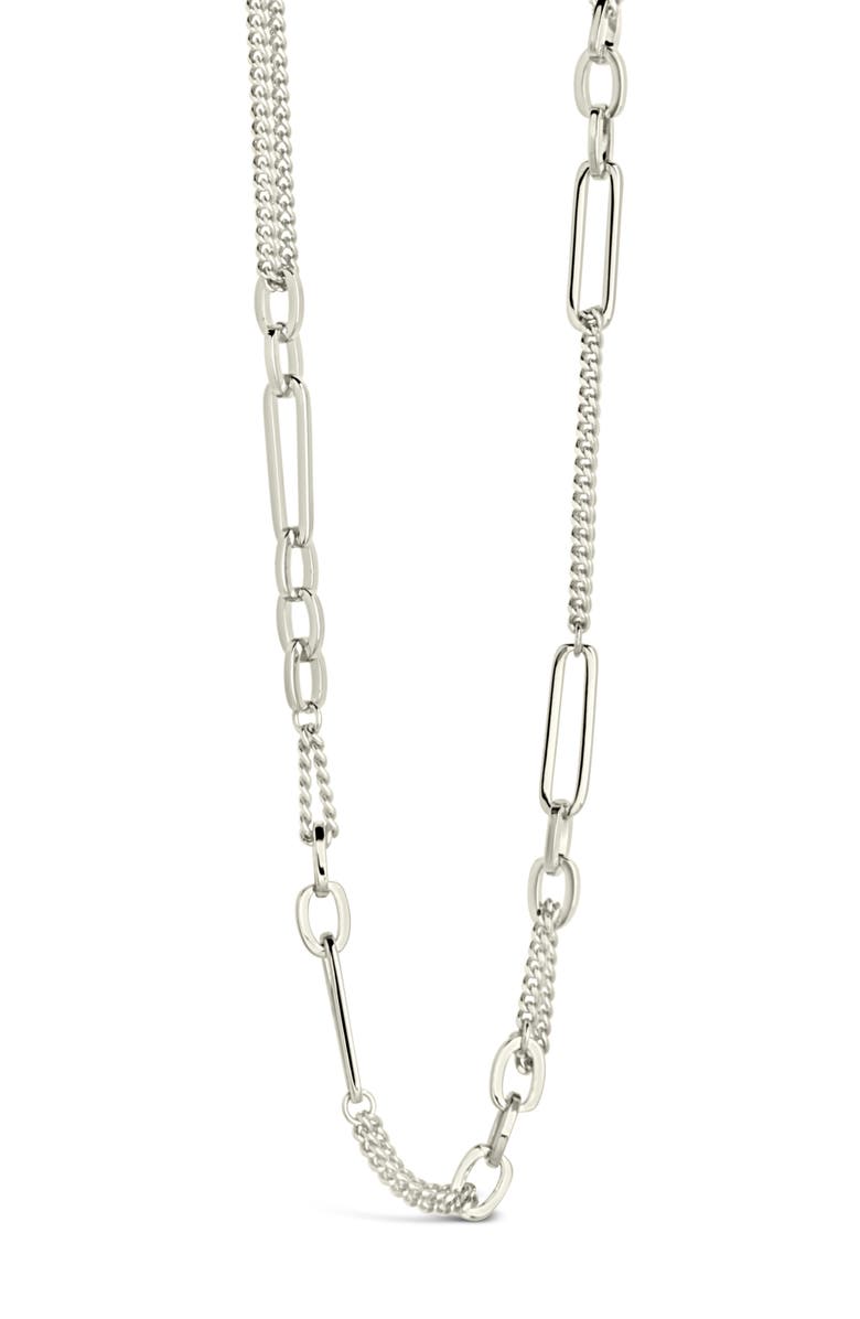 Sterling Forever Rowena Chain Link Necklace, Main, color, Silver