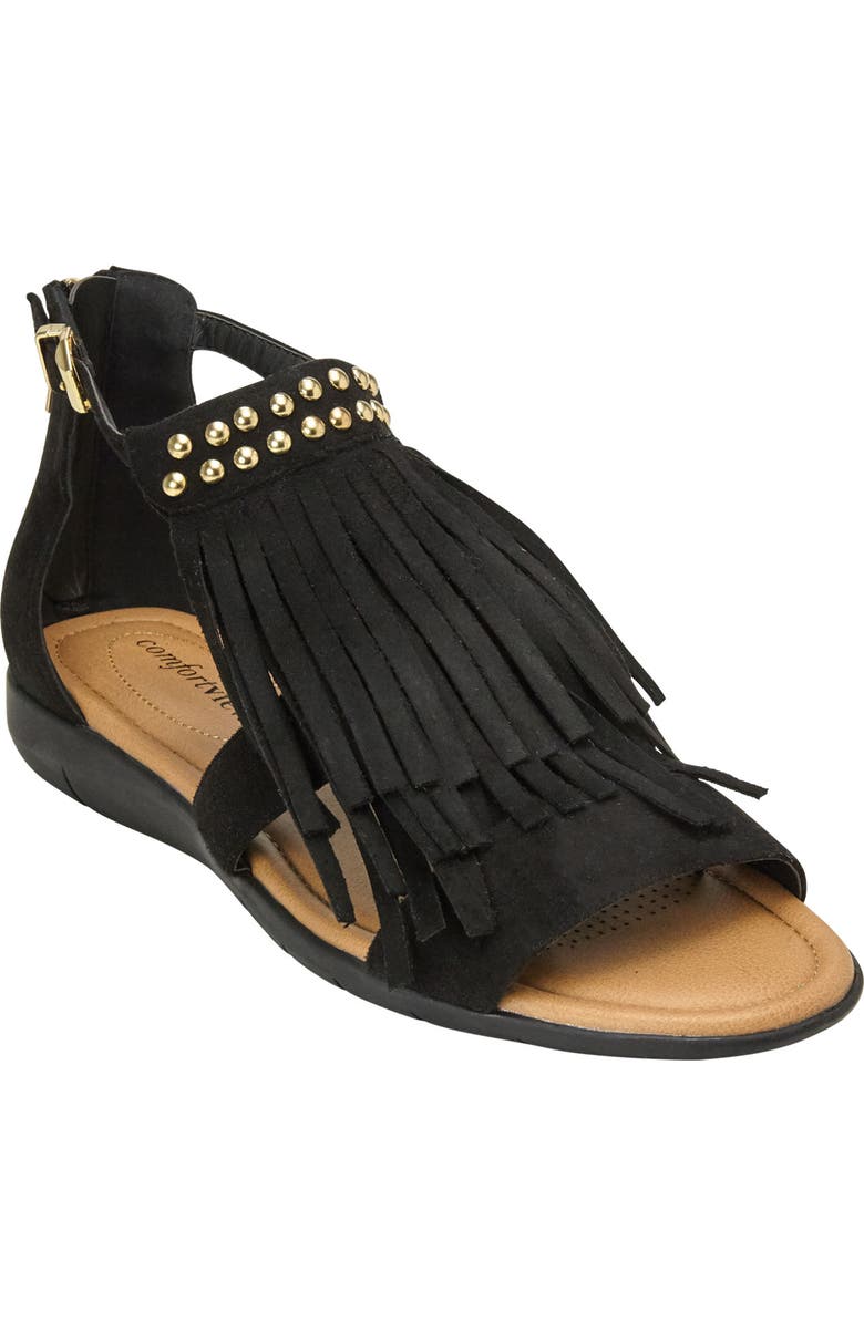 Comfortview The Carmella Sandal, Main, color, Black