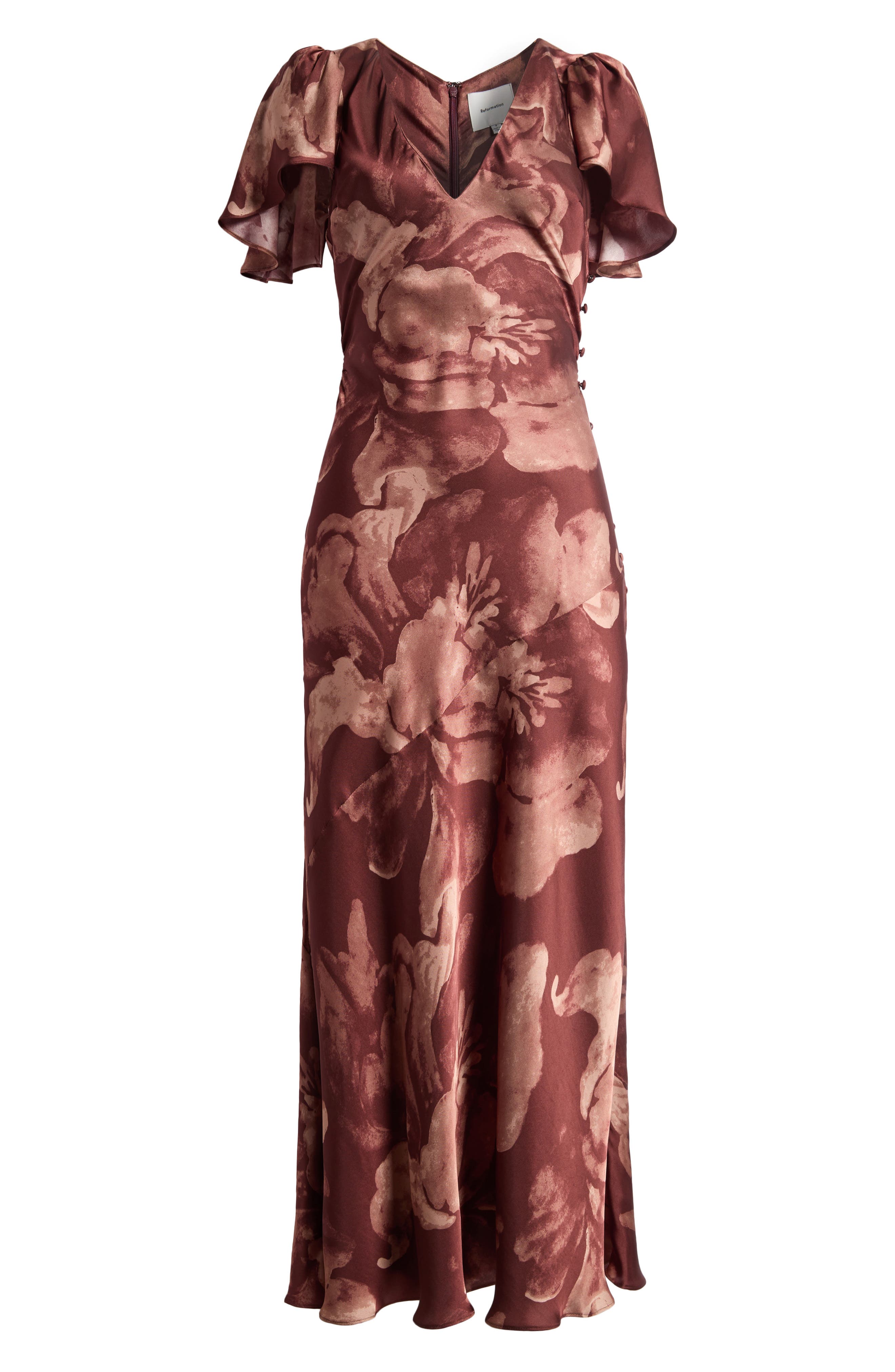 vida satin dress Reformation Vida Satin Dress in Natural