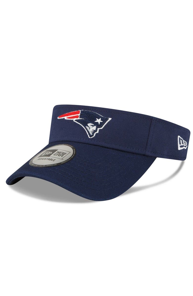 New Era Men's New Era Navy New England Patriots 2022 Sideline Adjustable Visor, Alternate, color, 
