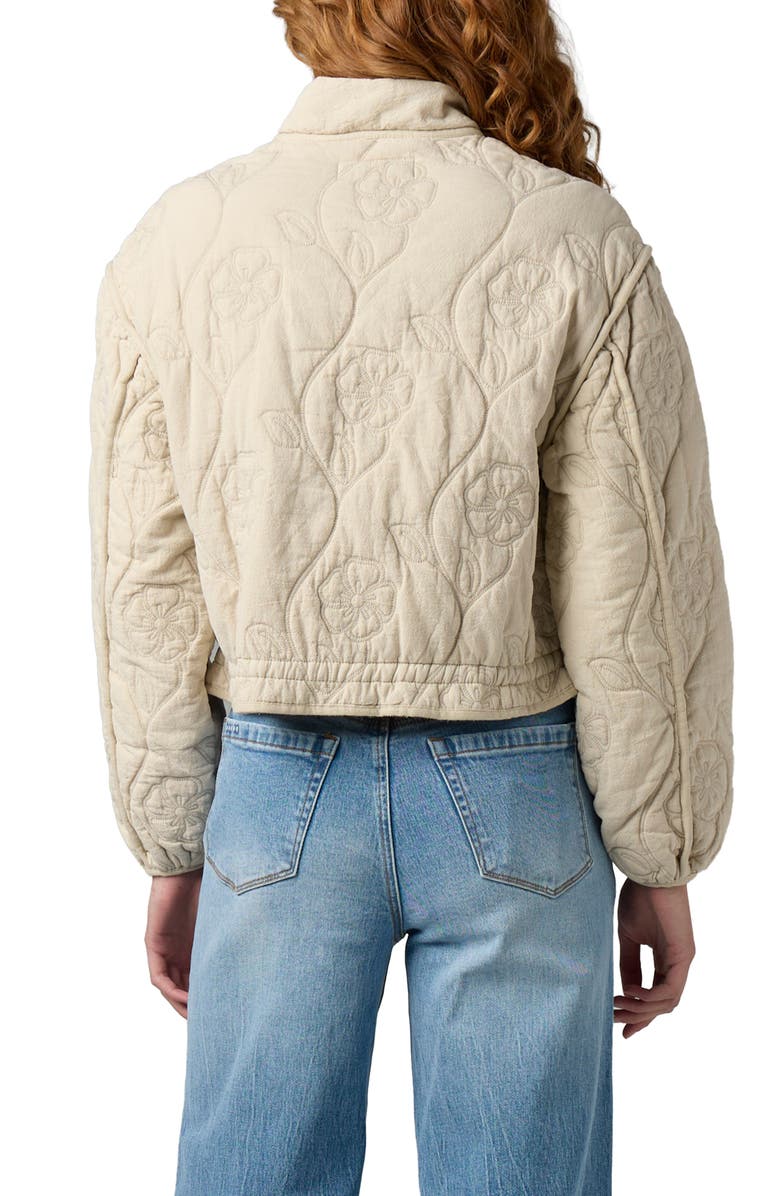 BLANKNYC Floral Quilted Bomber Jacket, Alternate, color, Vanilla Ice