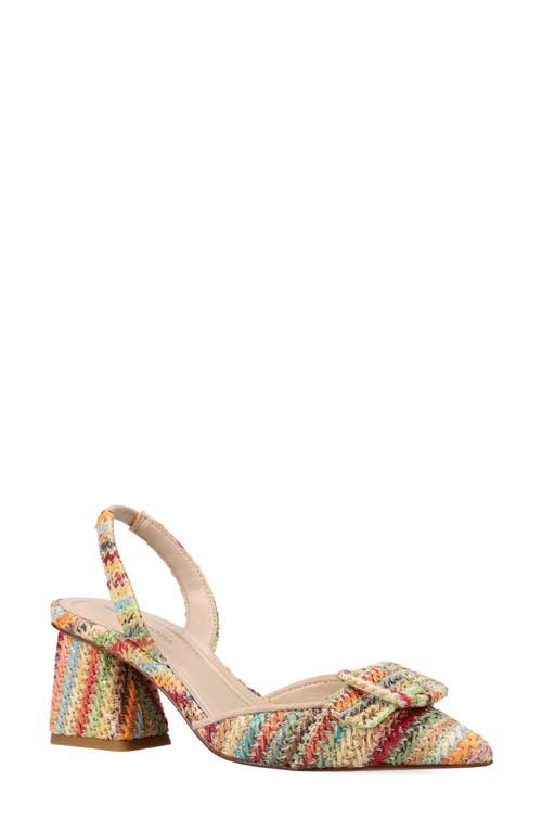 Pelle Moda Imia Slingback Pointed Toe Pump In Multi