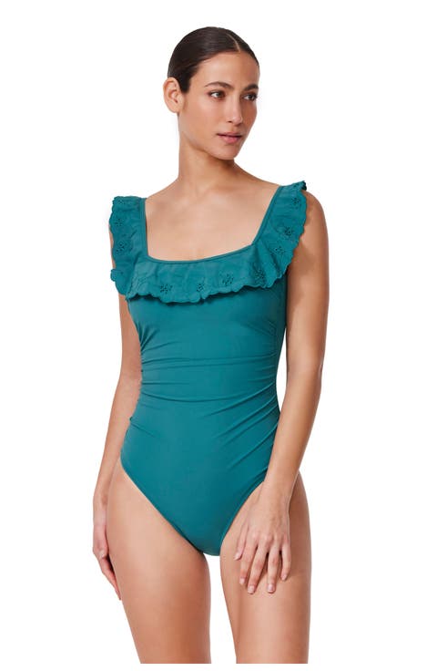 Bachelorette Square Neck Ruffle One Piece