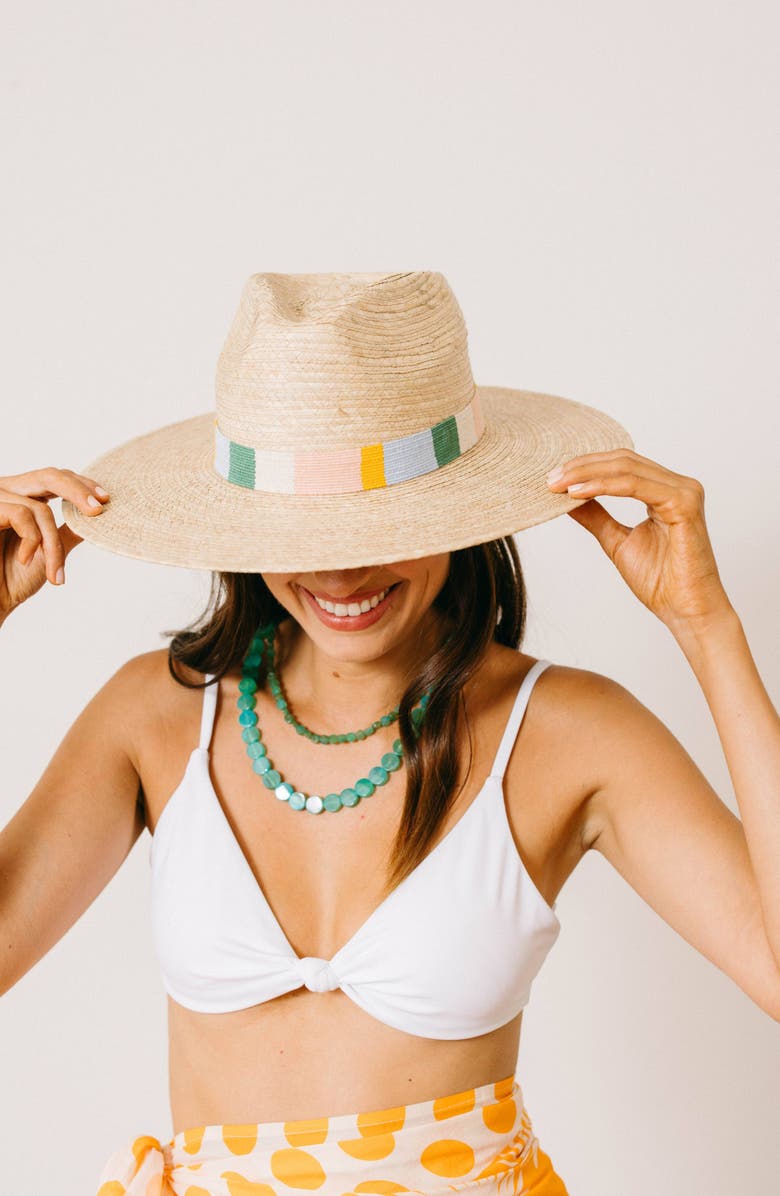 Sunshine Tienda Clara Palm Straw Sun Hat, Alternate, color, Natural