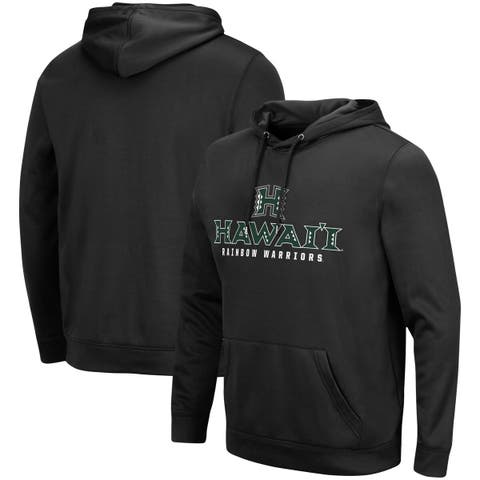 Men's Colosseum Black Hawaii Warriors Lantern Pullover Hoodie