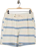 Lucky Brand Dobby Stripe Drawstring Shorts