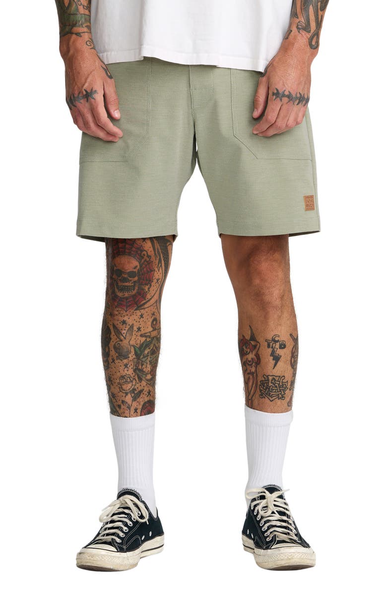 RVCA Brophy Hybrid Shorts, Main, color, Light Olive
