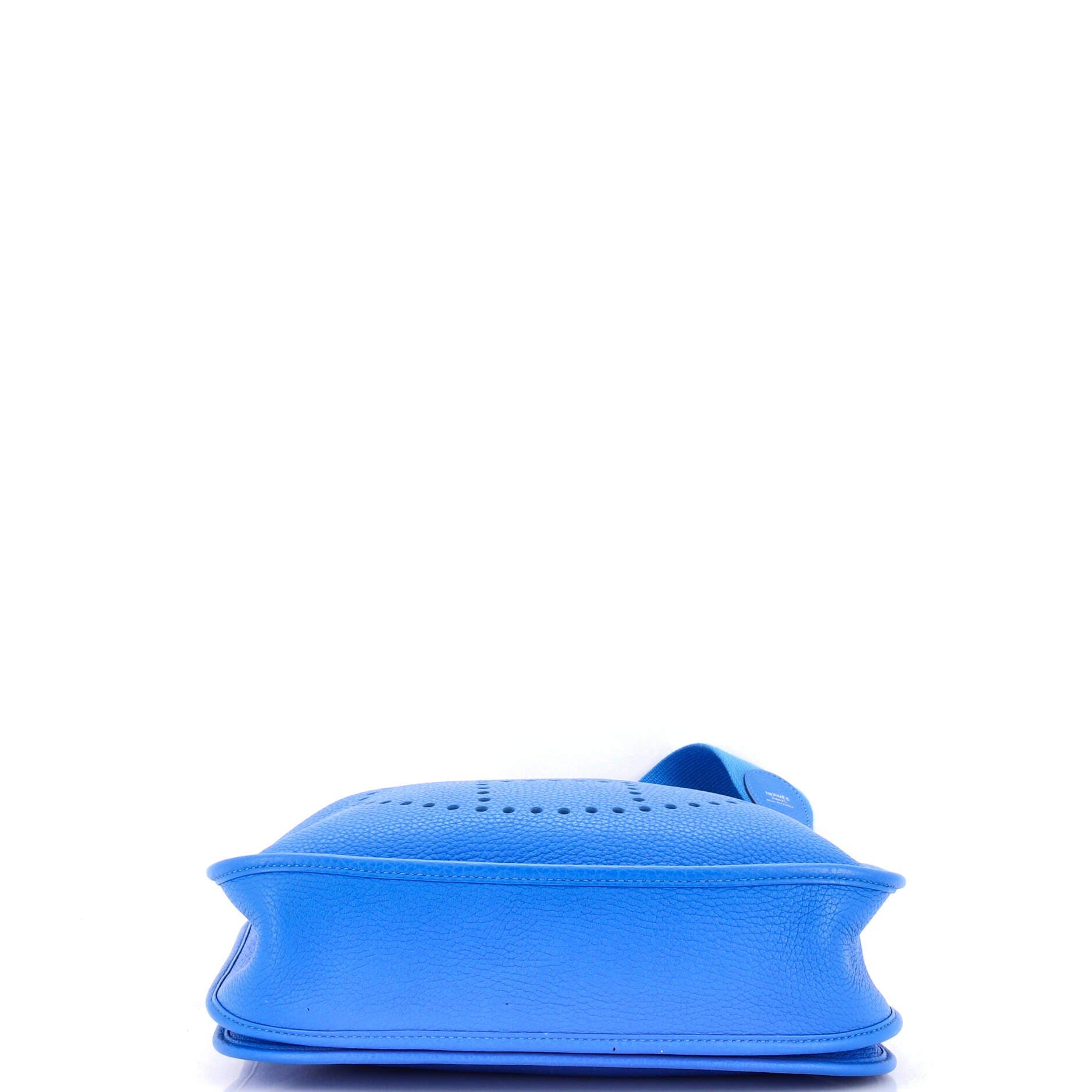 Pre-Owned Hermes Evelyne Bag Gen III Clemence PM, Alternate, color, Bleu Hydra
