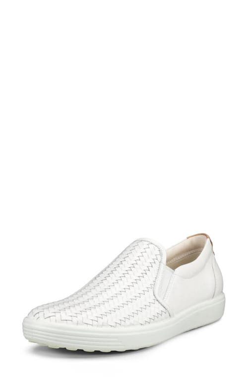 Ecco Soft 7 Slip-on Sneaker In White