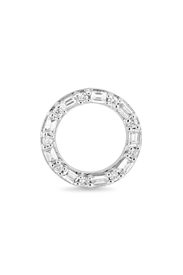 Gatsby 18k Gold Diamond Circle Stud Earrings, Alternate, color, 18KW