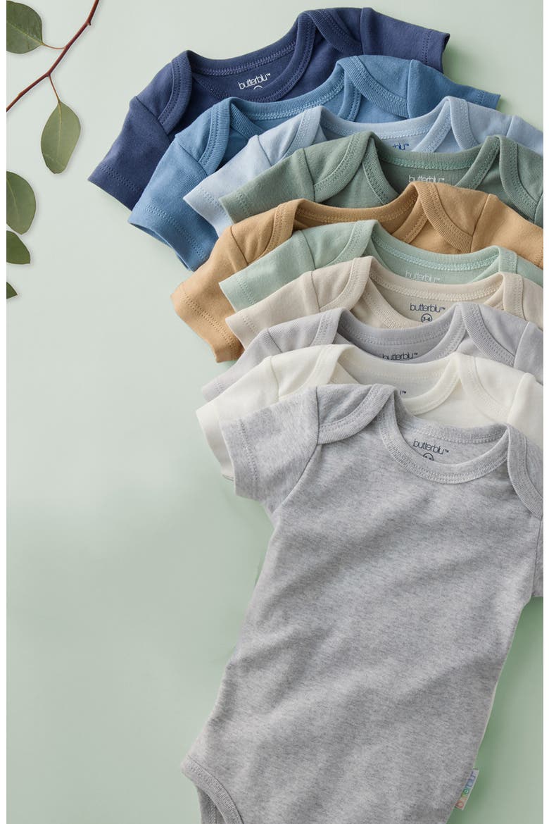 Avery Assorted 10-Pack Bodysuits, Alternate, color, SEAFOAM TERRA RAINBOW