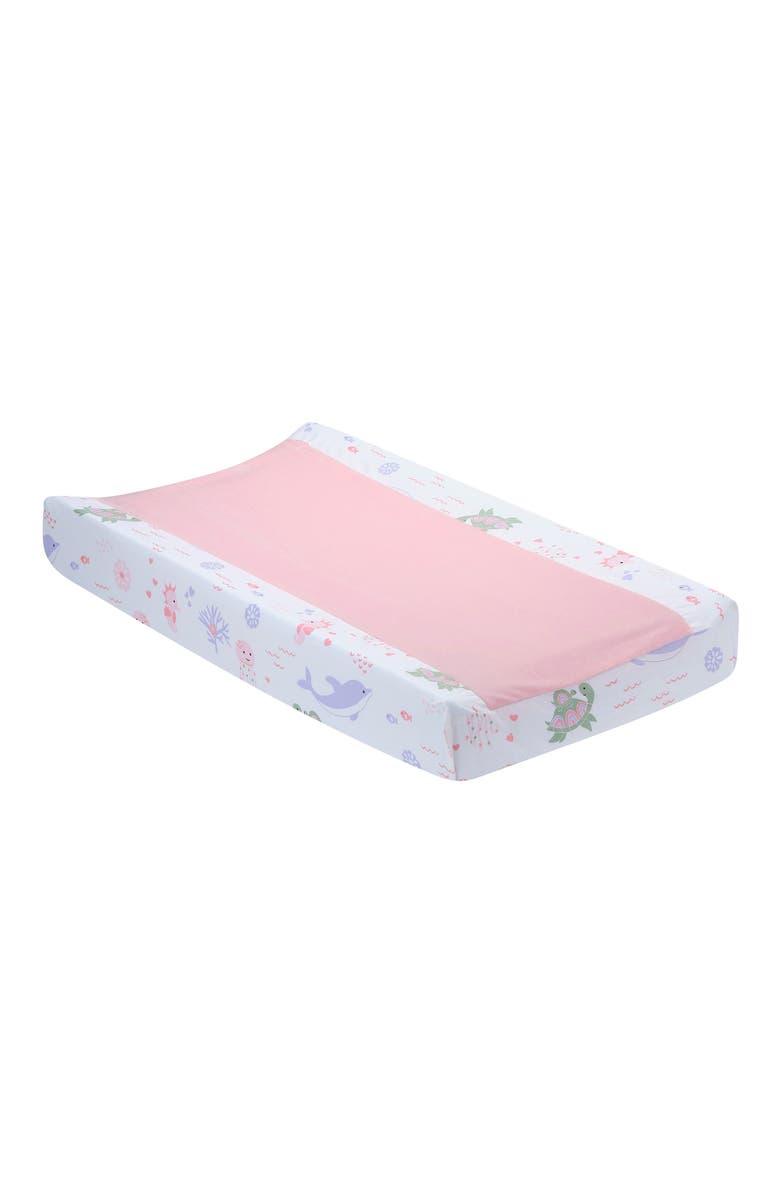 Lambs & Ivy Sea Dreams Changing Pad Cover, Main, color, Pink