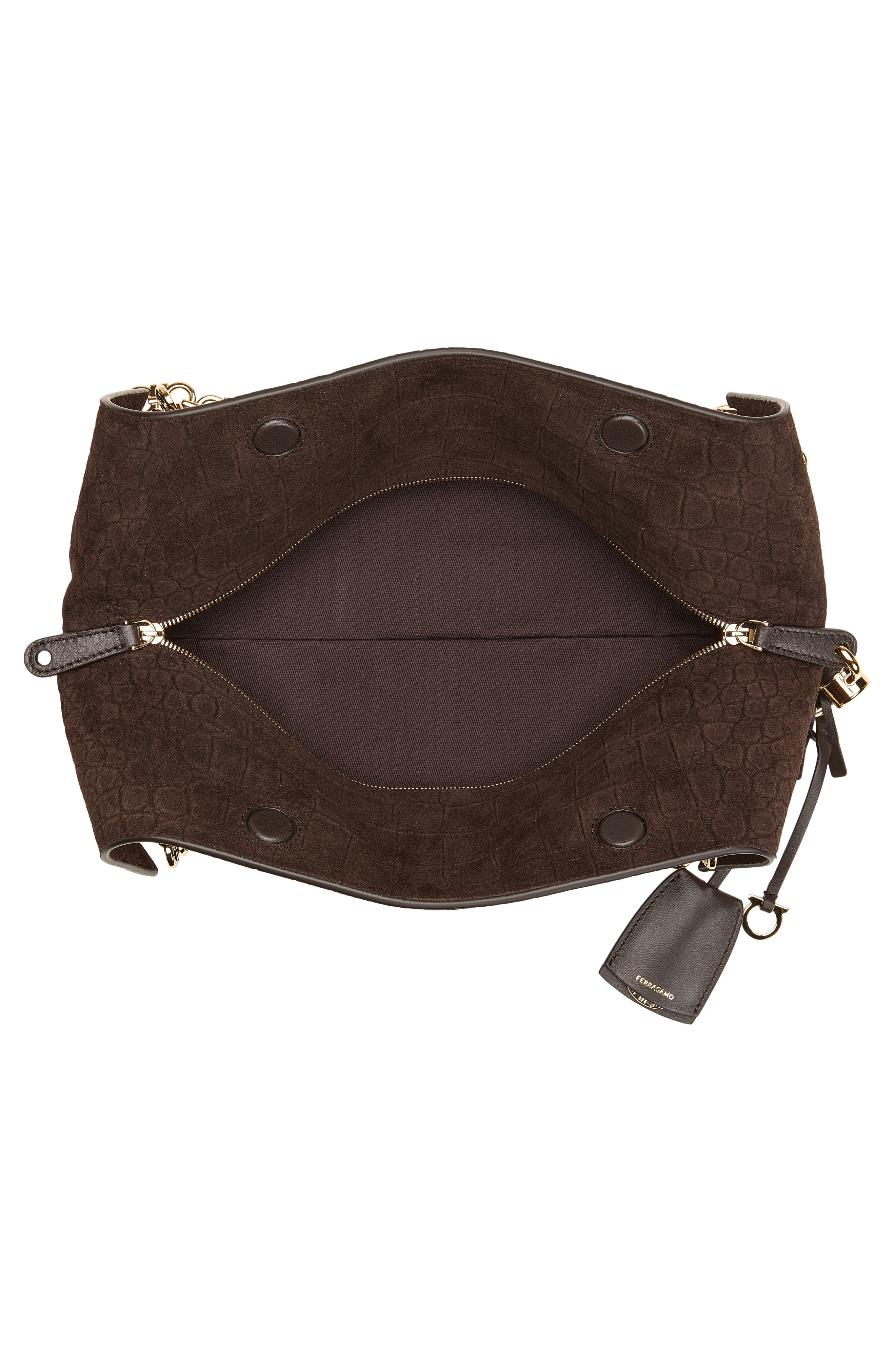 FERRAGAMO Extra Small Scarf East/West Bag, Alternate, color, Testa Di Moro