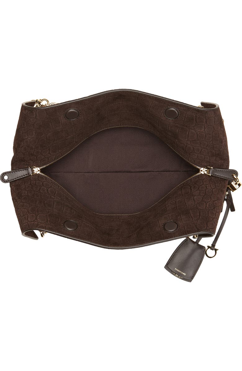 FERRAGAMO Extra Small Scarf East/West Bag, Alternate, color, Testa Di Moro