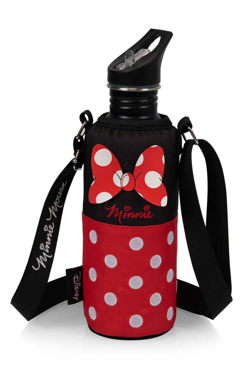Picnic Time Minnie Mouse Bottle & Cooler Sling, Main, color, Black
