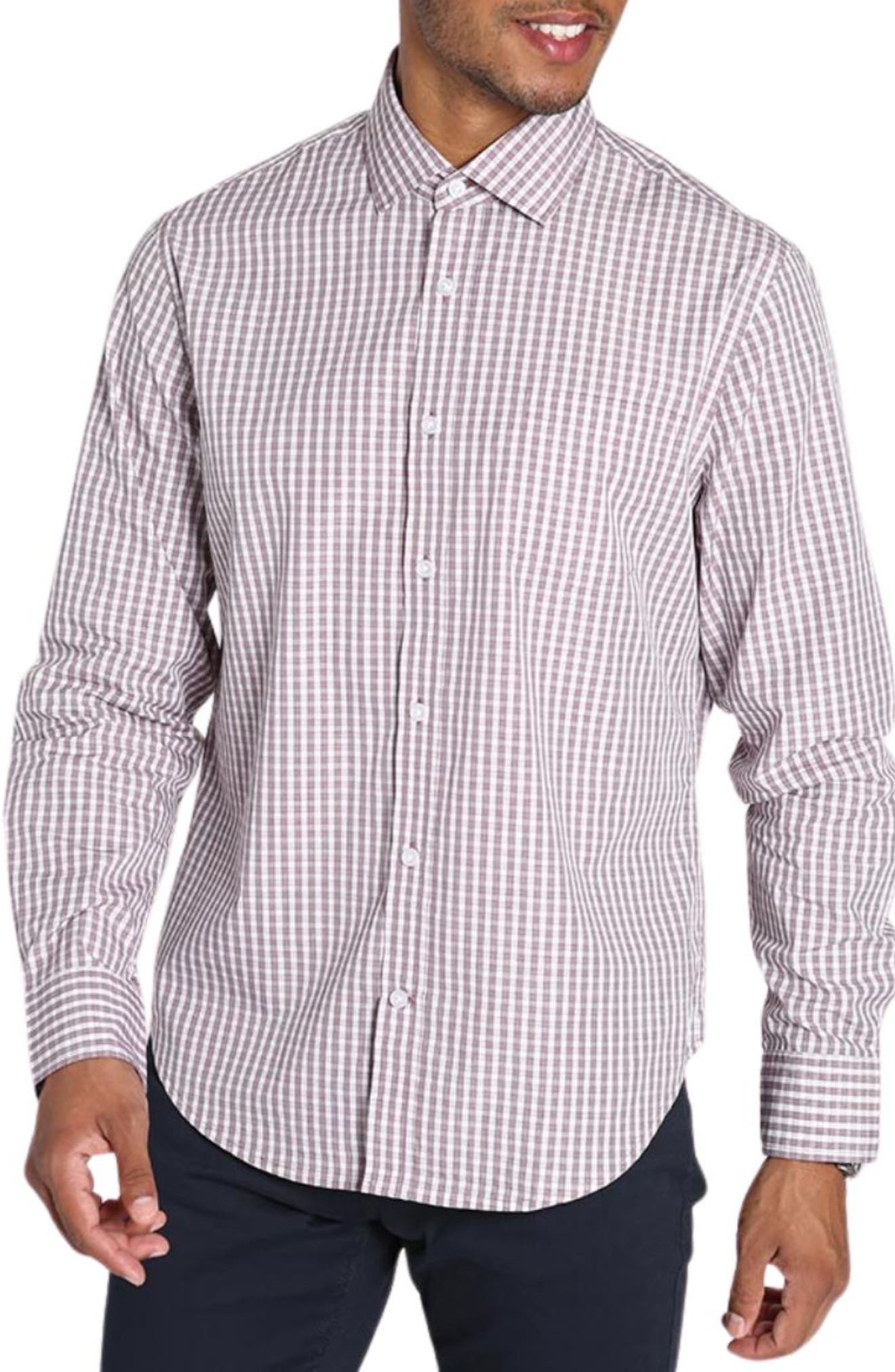 JACHS Hayati Check Cotton Button-Up Shirt