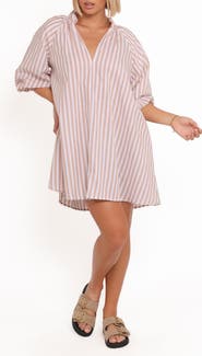 Petal & Pup Doran Stripe Cotton Minidress