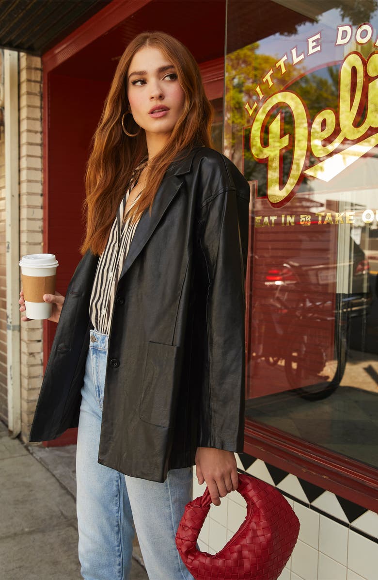 VICI Collection Bryanna Oversize Faux Leather Jacket, Alternate, color,