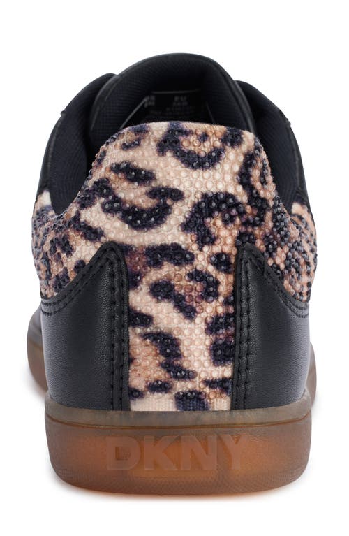 Dkny Seacliff Sneaker In Black/natural Leopard
