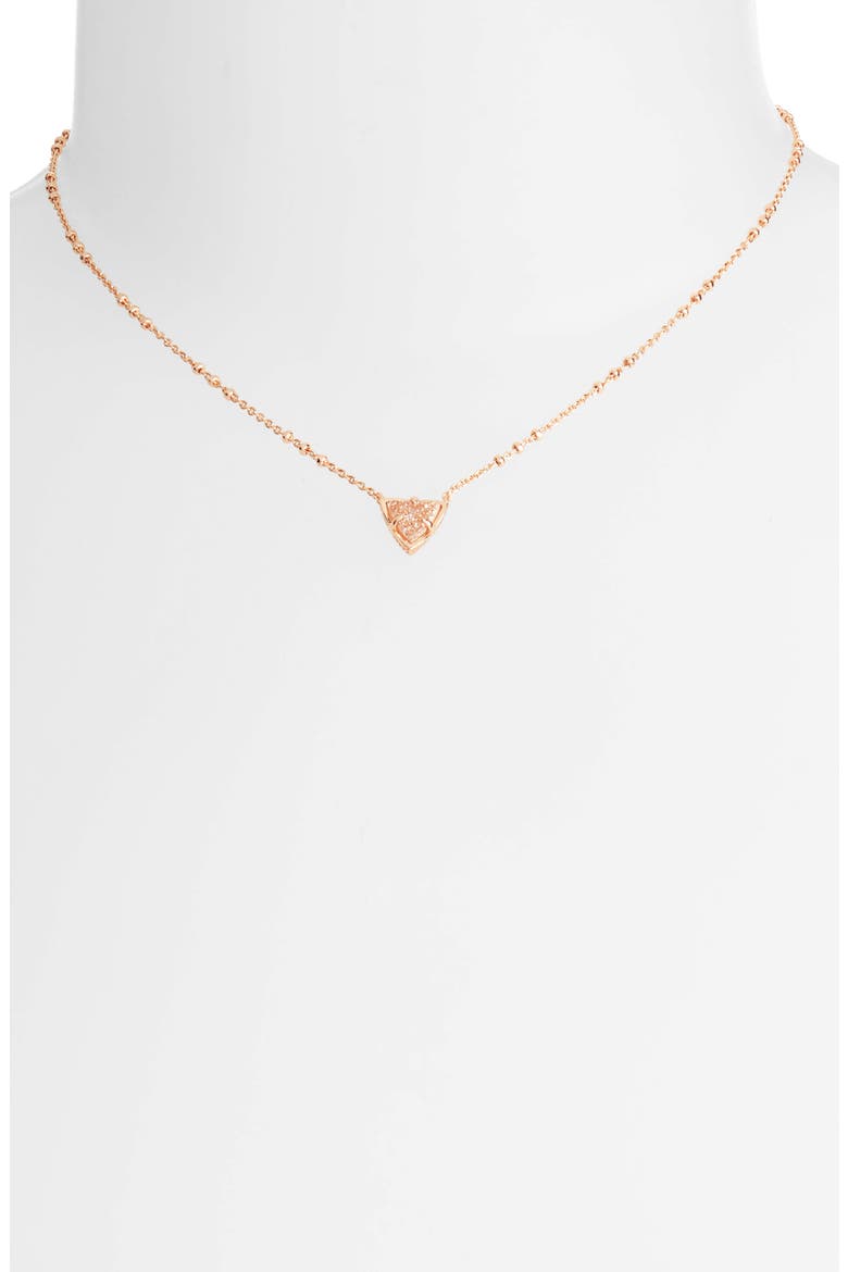 Perry Pendant Necklace, Alternate, color, ROSE GOLD SAND DRUSY