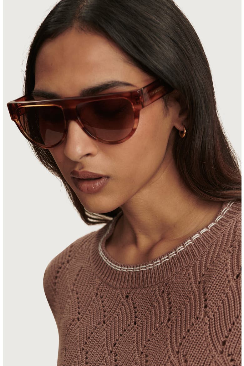 Agathe Knit Top, Alternate, color, BROWNIE