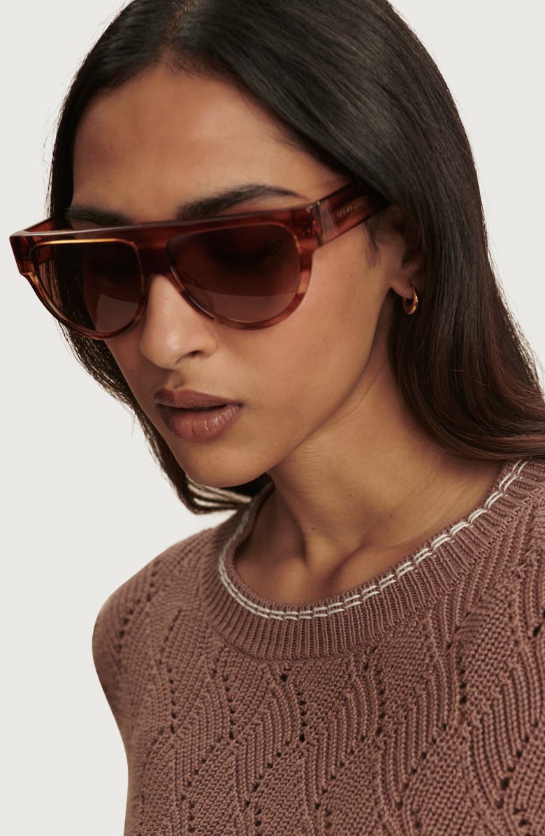 Varley Agathe Knit Top, Alternate, color, Brownie