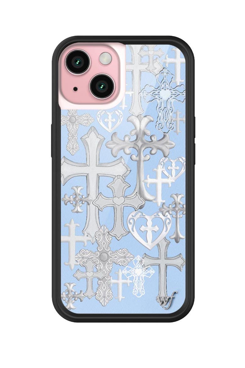 Cross Girl iPhone Case, Alternate, color, Blue