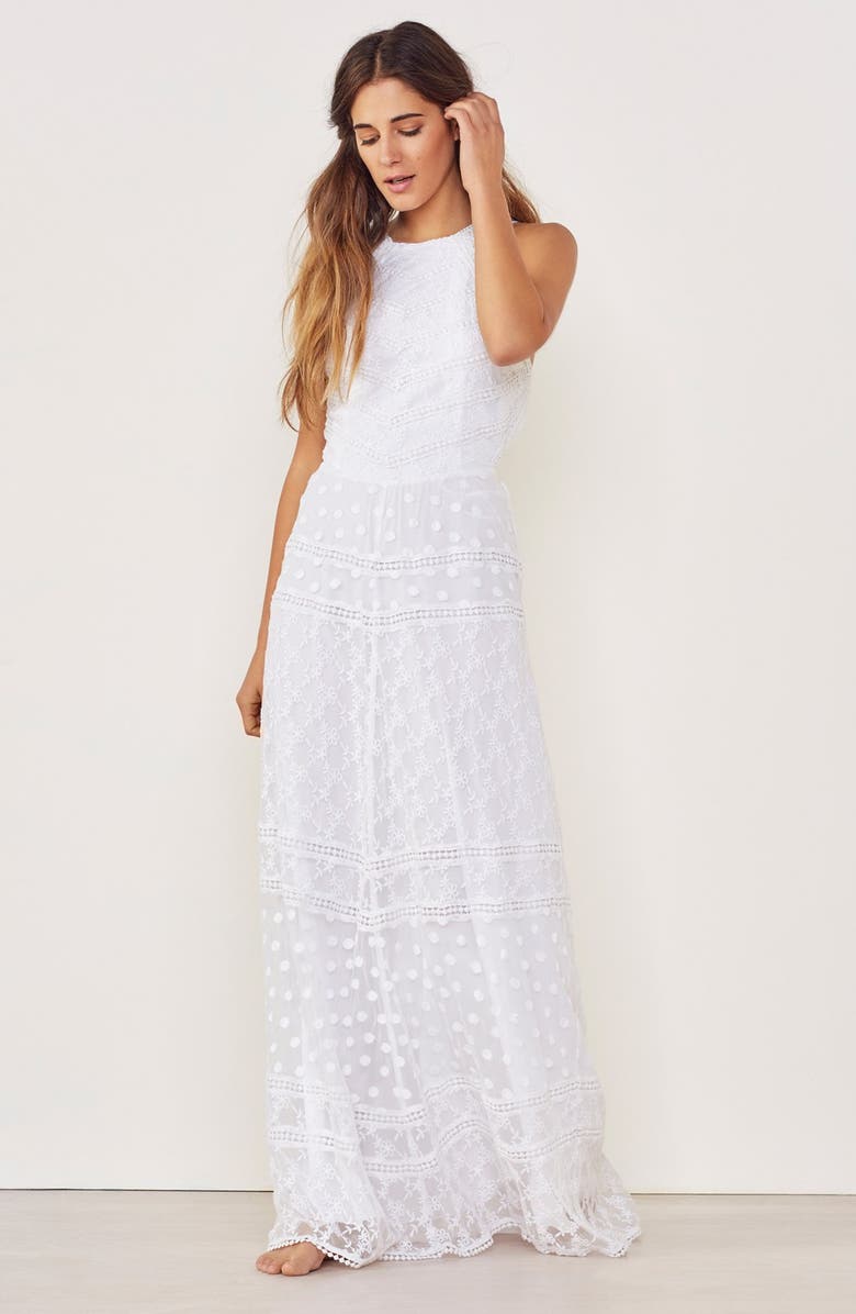 Tularosa 'Kyle' Embroidered High Neck Dress, Alternate, color, 