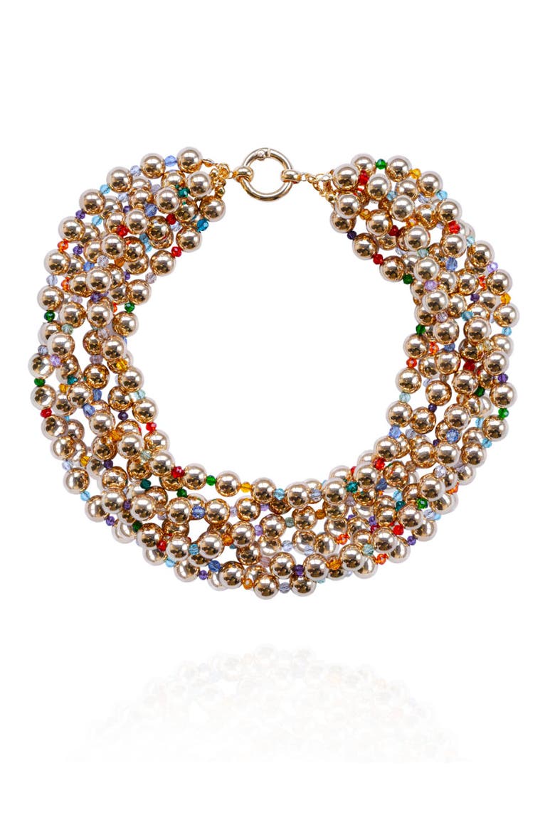 Ilka Necklace Stack, Main, color, Gold Gumdrops