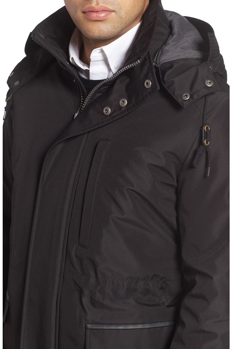 Insulated Water Resistant Car Coat, Alternate, color, BLACK