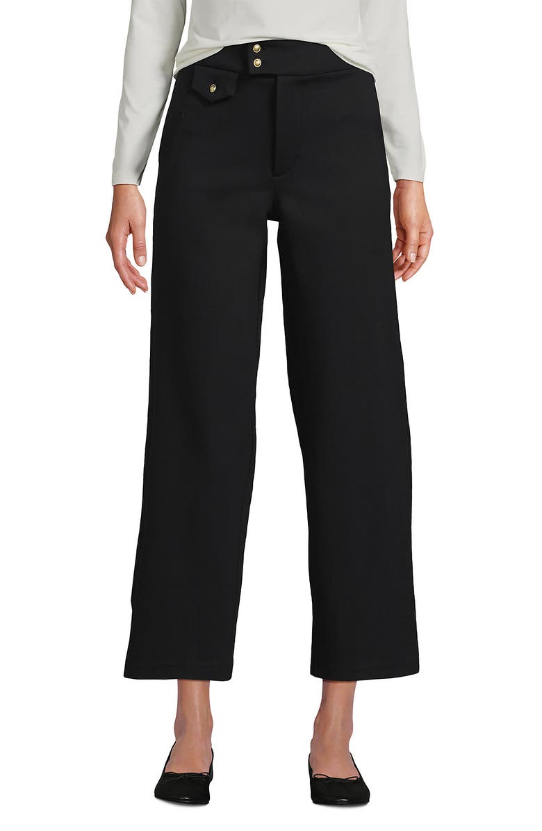 Lands' End Ponte High Rise Straight Leg Crop Pants, Alternate, color, 