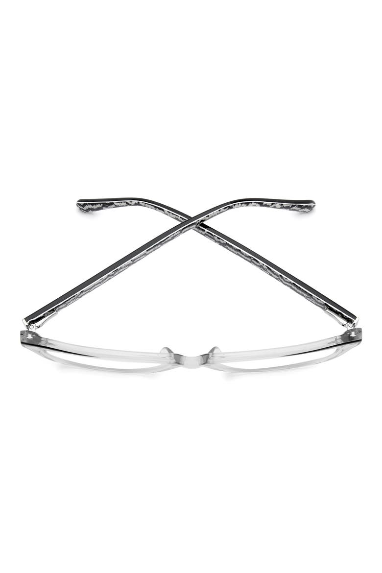 demi 53mm rectangular reading glasses, Alternate, color, CRYSTAL GREY