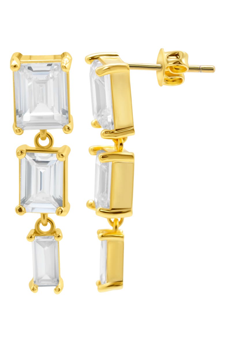Adornia Rectangular Cubic Zirconia Drop Earrings, Alternate, color, 